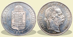 1877-es 1 forint KB (Körmöcbánya) - (1877 1 forint)