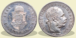 1884-es 1 forint KB (Körmöcbánya) - (1884 1 forint)