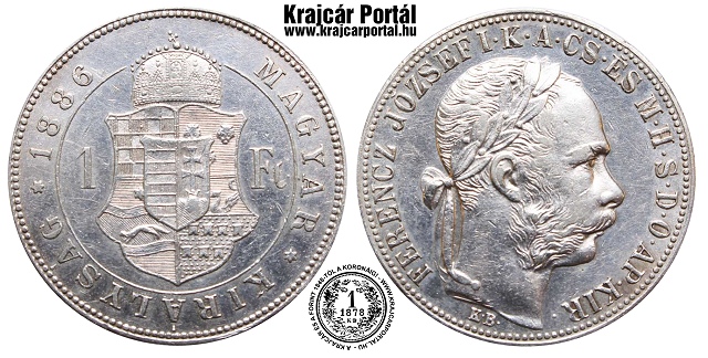 1886-os 1 forint - (1886 1 forint)