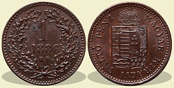 1886-os 1 krajczár - (1886 1 krajczar)