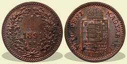 1891-es 1 krajczár - (1891 1 krajczar)