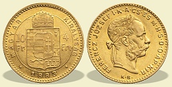 1883-as 4 forint / 10 Frank KB (Körmöcbánya) - (1883 4 forint / 10 Frank)
