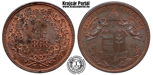 1868-as 4 krajczr - (1868 4 krajczar)