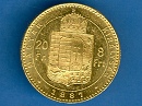 1887-es 8 forint / 20 frank - (1887 8 forint / 20 frank)
