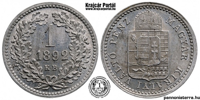 Aluminium próbaveret 1892-es 1 krajcár - (1892 1 krajczar)