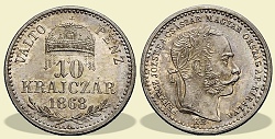 1868-as 10 krajczr KB (Krmcbnya) Vlt Pnz - (1868 10 krajczar)