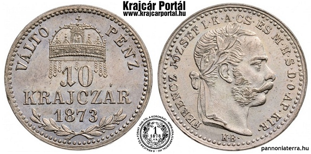 1873-as 10 krajczr KB (Krmcbnya) Vlt Pnz - (1873 10 krajczar)