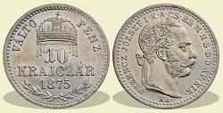 1875-s 10 krajczr KB (Krmcbnya) Vlt Pnz - (1875 10 krajczar)