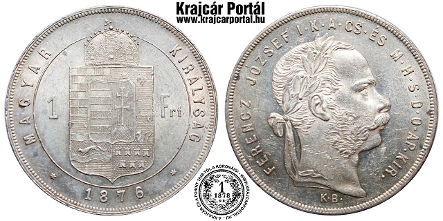 1876-os 1 forint KB (Körmöcbánya) - (1876 1 forint)