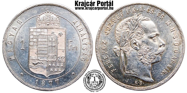 1877-es 1 forint KB (Körmöcbánya) - (1877 1 forint)