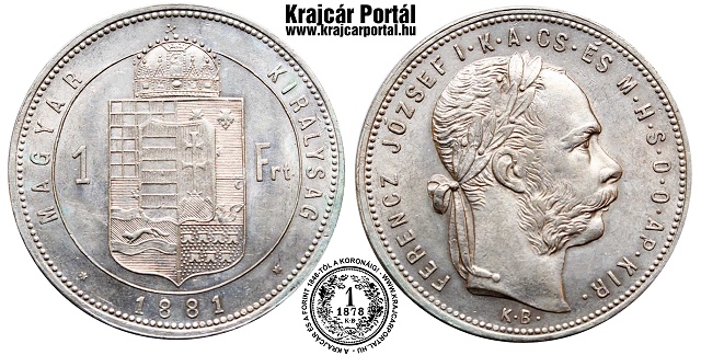 1881-es 1 forint - (1881 1 forint)