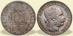 1890-es 1 forint barokk cmer - (1890 1 forint barokk cmer)