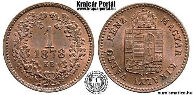 1878-as 1 krajczr 2x2 makkos! - (1878 1 krajczar 4 makkos)