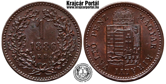 1886-os 1 krajczár - (1886 1 krajczar)
