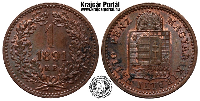 1891-es 1 krajczr - (1891 1 krajczar)