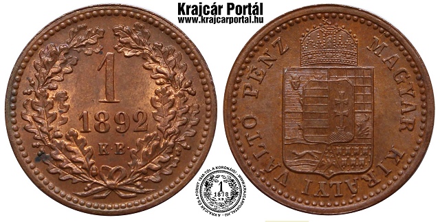 1892-es 1 krajczár - (1892 1 krajczar)
