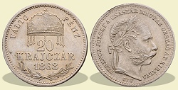 1868-as 20 krajczr GYF (Gyulafehrvr) Vlt Pnz - (1868 20 krajczar)