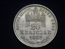 1869-es 20 krajczr GYF (Gyulafehrvr) Magyar Kirlyi Vlt Pnz  - (1869 20 krajczar)