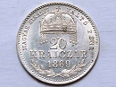 1869-es 20 krajczr KB (Krmcbnya) Magyar Kirlyi Vlt Pnz  - (1869 20 krajczar)