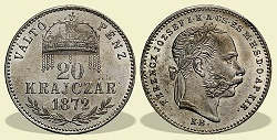 1872-es 20 krajczr KB (Krmcbnya) Vlt Pnz - (1872 20 krajczar)