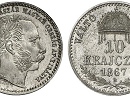 Ezst "B" verdejel prbaveret 1867-es 10 krajcr - (1867 10 krajczrar)