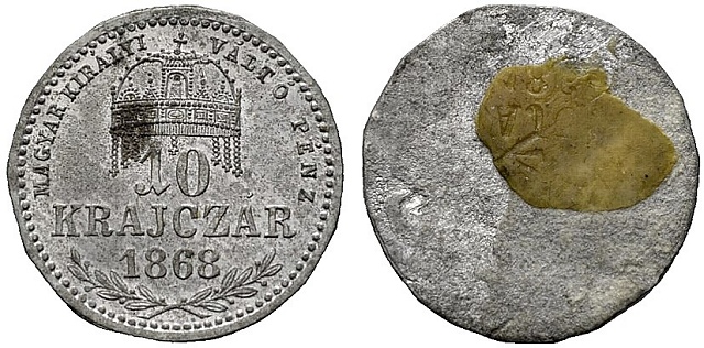Ón lecsapat 1868-as 10 krajcár - (1868 10 krajczar)