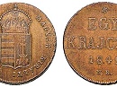 Vert vltozat Cmer cscske az I betnl 1849-es 1 krajcr - (1849 1 krajczar)