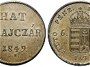 Vert vltozatos 1849-es 6 krajcr - (1849 6 krajczar)