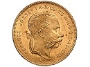 1880-as 8 forint / 20 Frank KB  kis fej (Krmcbnya) - (1880 8 forint / 20 Frank)