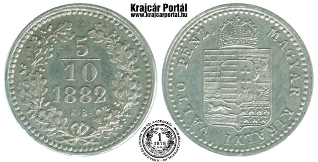 Alumínium próbaveret 1882-es fél krajcár - (1882 fél krajczar)