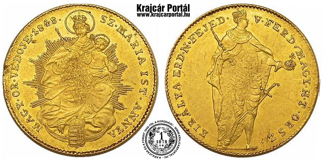 1848-as vkony cmeres s vkony bets arany 1 dukt - (1848 1 dukt arany)