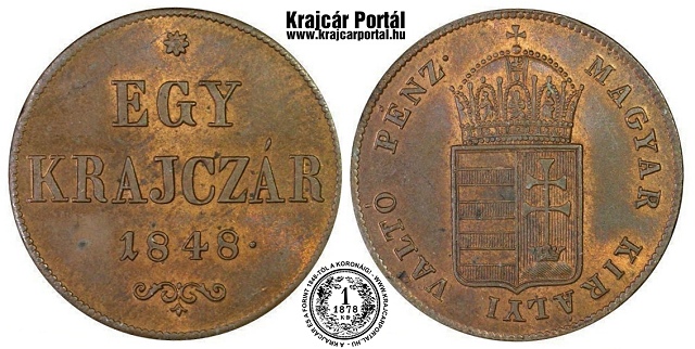 1848-as 1 krajcár - (1848 1 krajczar)