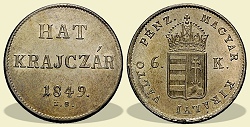 1849-es 6 krajcr - (1849 6 krajczar)